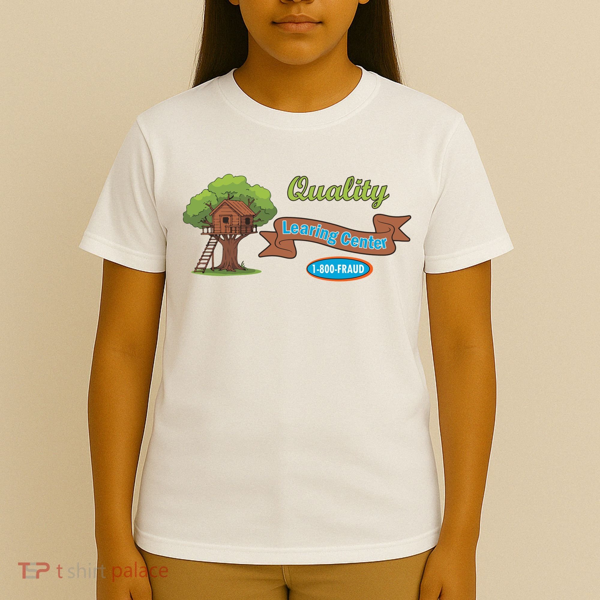 Quality Learing Center 1-800-FRAUD Funny Political T-Shirt