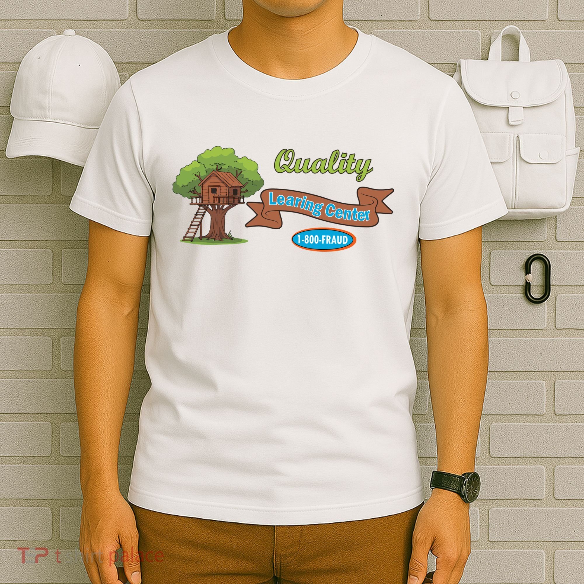 Quality Learing Center 1-800-FRAUD Funny Political T-Shirt