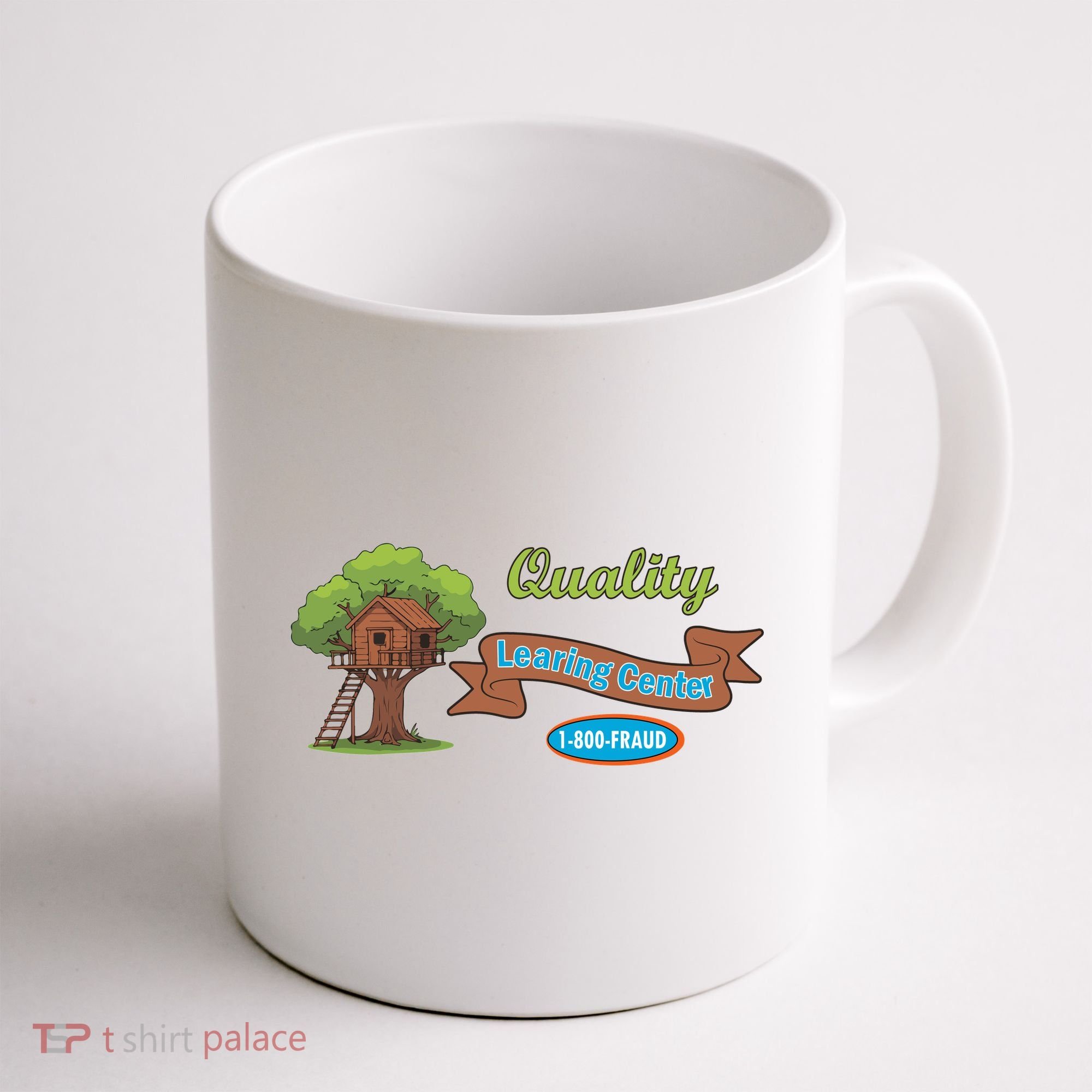 Quality Learing Center 1-800-FRAUD Funny Political Coffee Mug