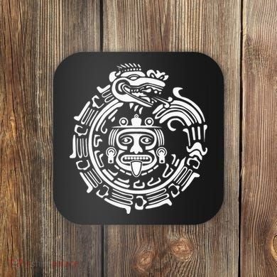 Quetzalcoatl Maya Aztec Ancient Symbol Coaster