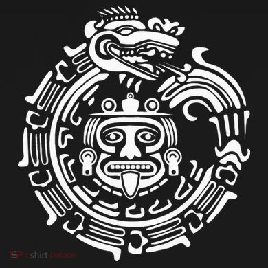 Quetzalcoatl Maya Aztec Ancient Symbol Flat Bill Trucker Hat