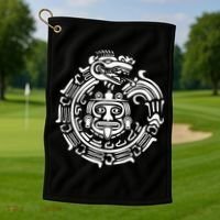 Quetzalcoatl Maya Aztec Ancient Symbol Golf Towel thumb 1