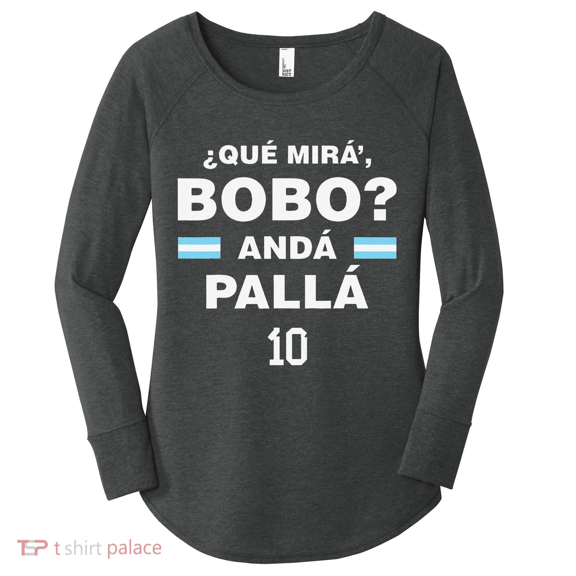 Que Mira´Bobo Argentina 10 Women's Perfect Tri Tunic Long Sleeve Shirt