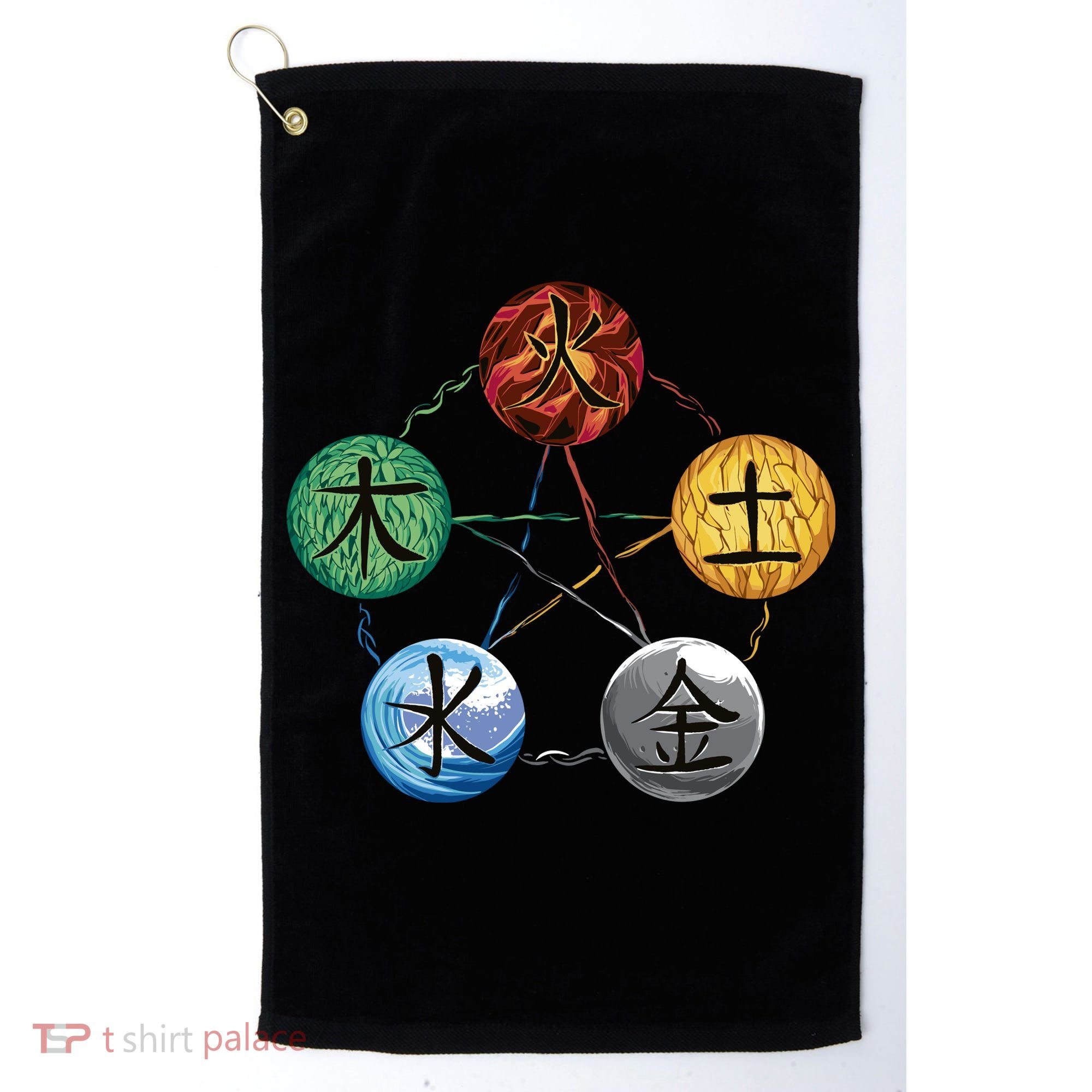 Qigong Martial Arts Elements Golf Towel