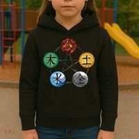 Qigong Martial Arts Elements Kids Hoodie thumb 3