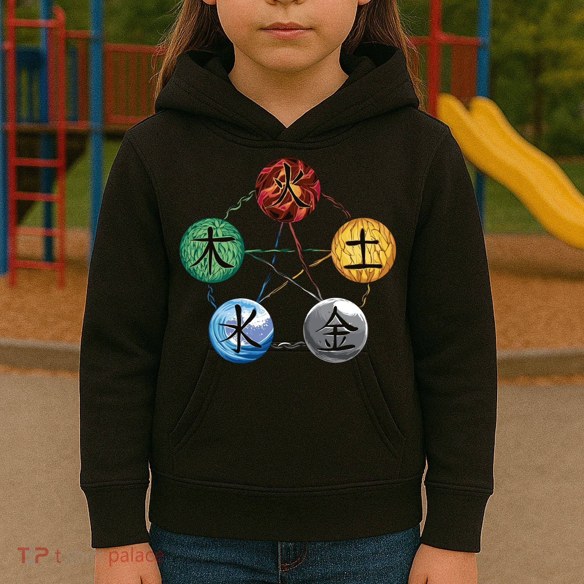 Qigong Martial Arts Elements Kids Hoodie