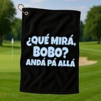 Qué Miras Bobo Qué Mira Bobo Funny Meme Golf Towel thumb 1