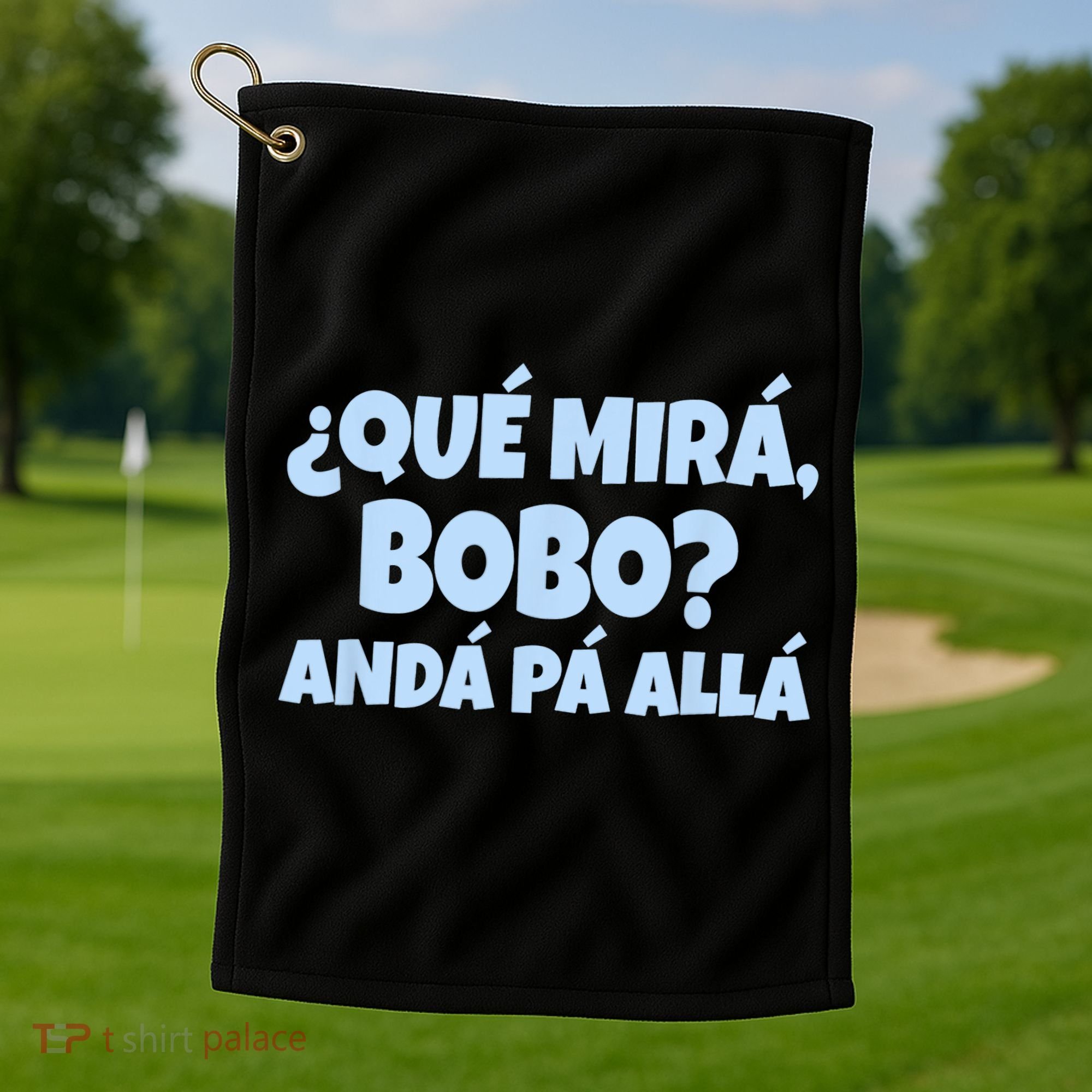 Qué Miras Bobo Qué Mira Bobo Funny Meme Golf Towel