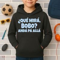 Qué Miras Bobo Qué Mira Bobo Funny Meme Kids Hoodie thumb 2