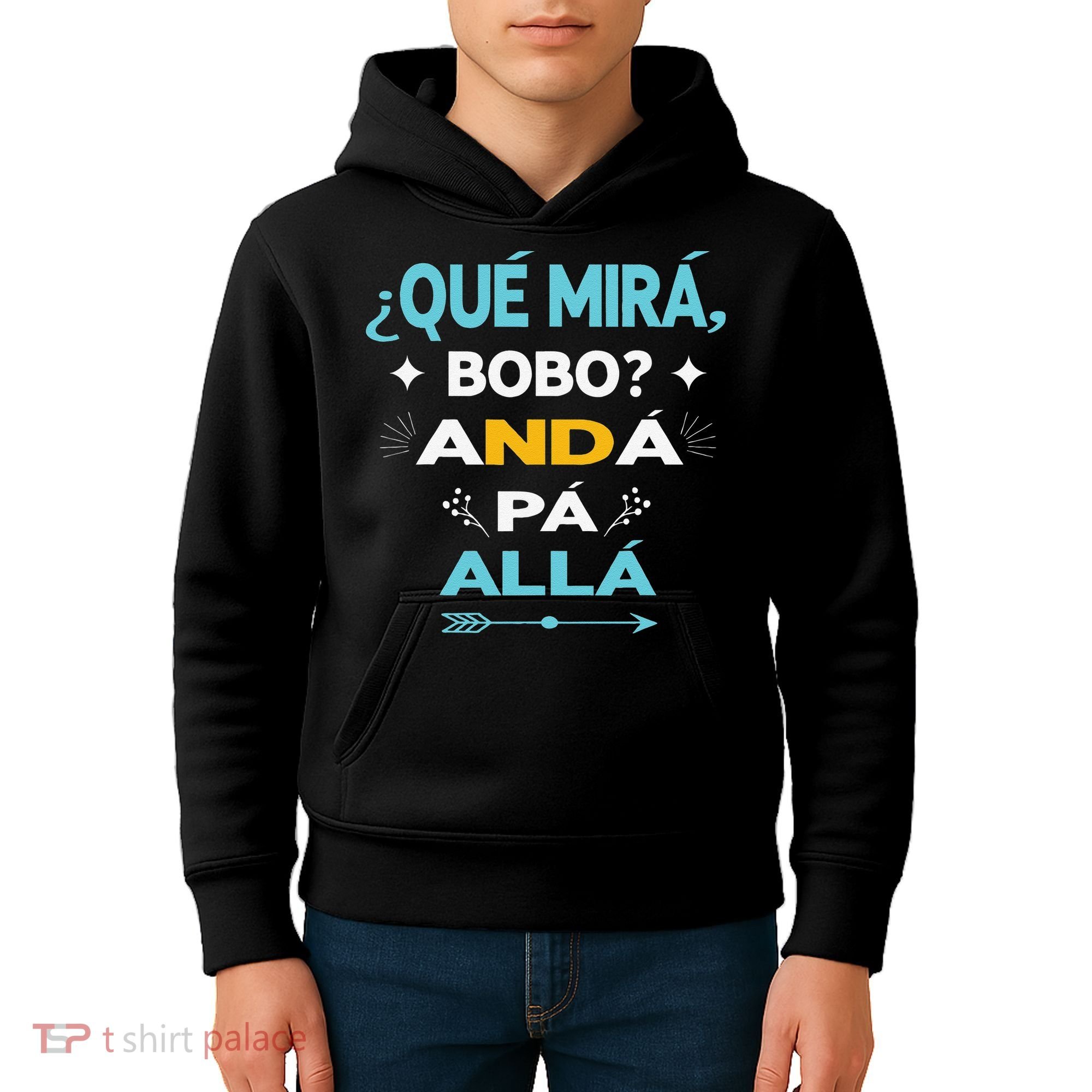 Qué Miras Bobo anda pa alla Qué Mira Bobo Kids Hoodie