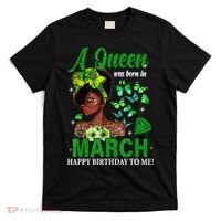 Queen March Birthday Black African American St Patricks day T-Shirt thumb 0