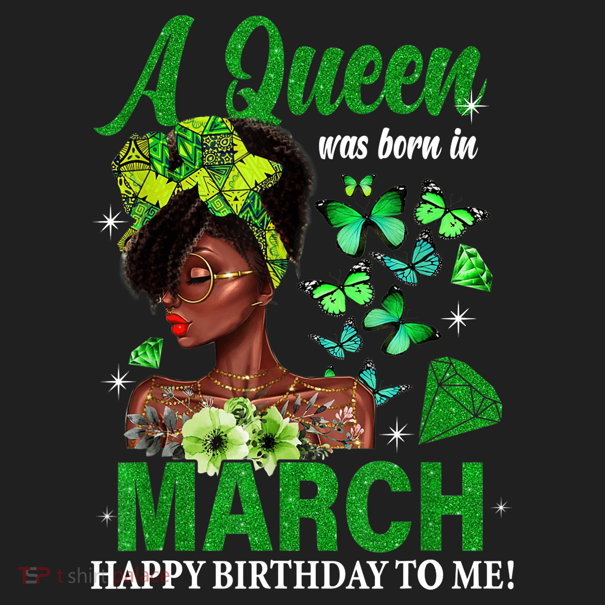 Queen March Birthday Black African American St Patricks day Tumbler