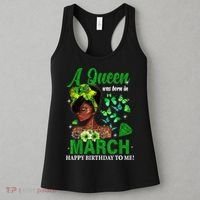 Queen March Birthday Black African American St Patricks day Women's Tank Top thumb 3