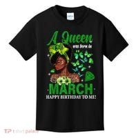Queen March Birthday Black African American St Patricks day Kids T-Shirt thumb 0