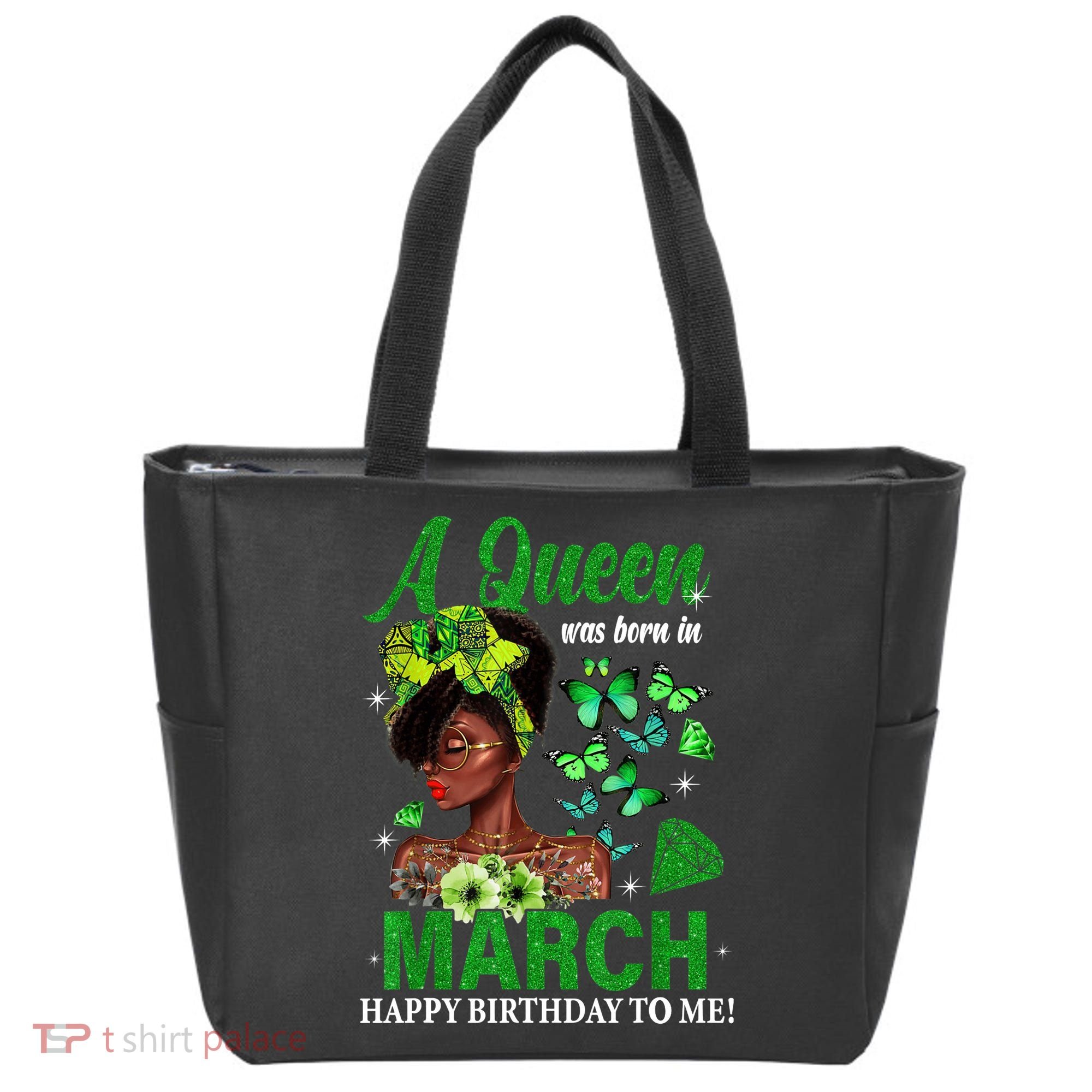 Queen March Birthday Black African American St Patricks day Tote Bag