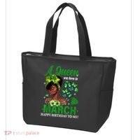 Queen March Birthday Black African American St Patricks day Tote Bag thumb 3