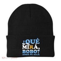 Que mira bobo funny saying and viral meme from Argentina Beanie thumb 0