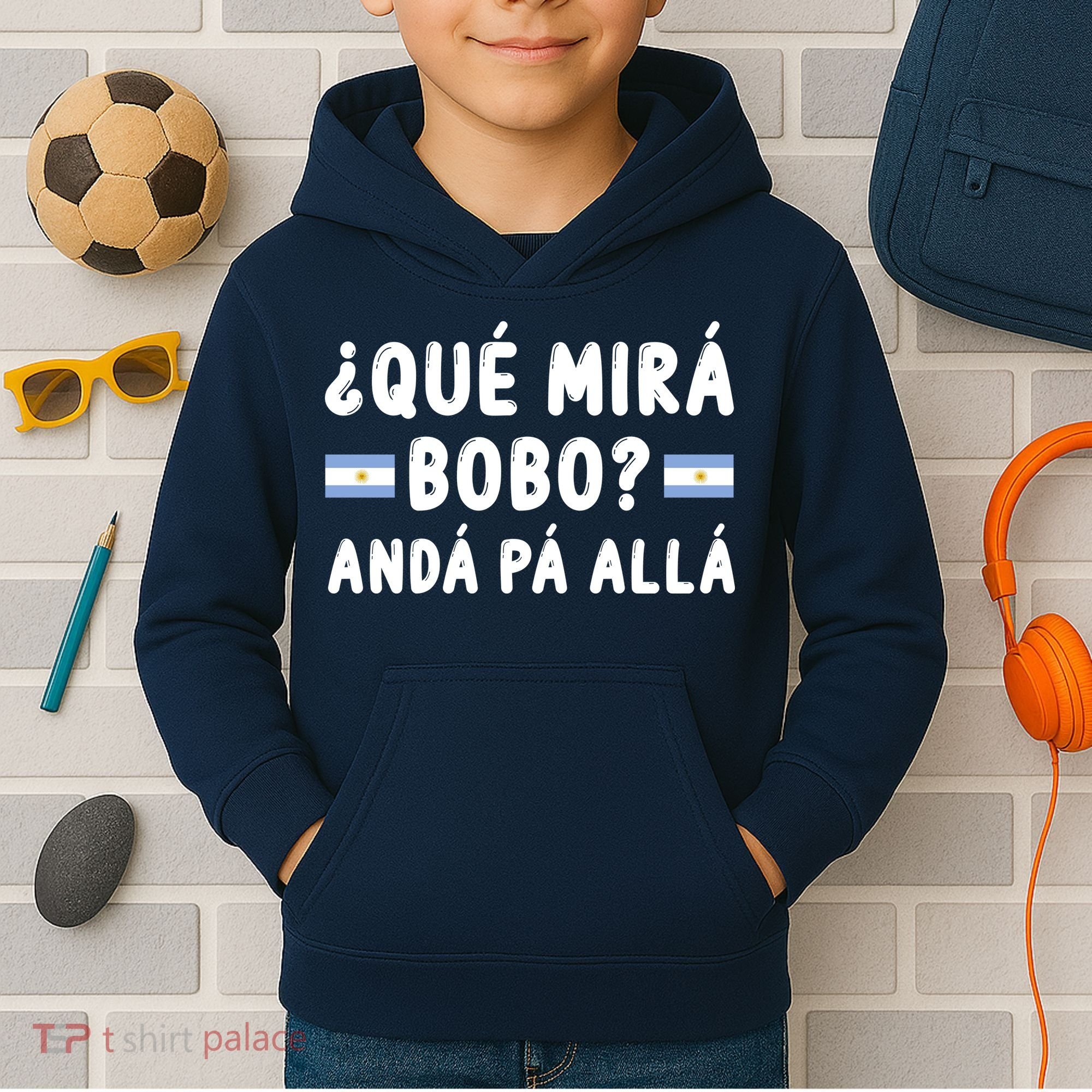 Qué Mira Bobo Qué Miras Bobo Argentina Soccer Kids Hoodie