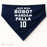 Qué Mira Bobo Anda Palla 10 Argentina Soccer USA-Made Doggie Bandana thumb 0