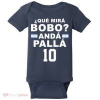 Qué Mira Bobo Anda Palla 10 Argentina Soccer Baby Bodysuit thumb 0