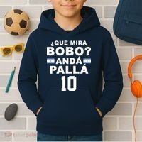 Qué Mira Bobo Anda Palla 10 Argentina Soccer Kids Hoodie thumb 2