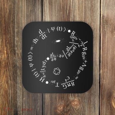 Quantum Mechanics Formula String Theory Maths Universe Coaster