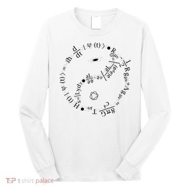 Quantum Mechanics Formula String Theory Maths Universe Long Sleeve Shirt