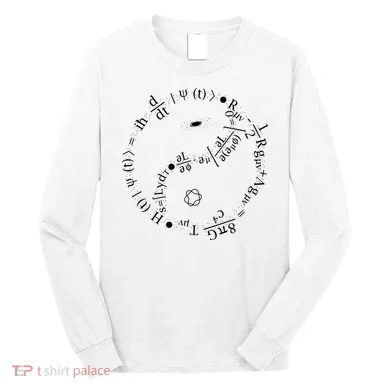 Quantum Mechanics Formula String Theory Maths Universe Long Sleeve Shirt