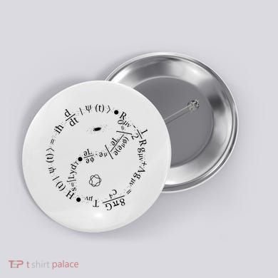 Quantum Mechanics Formula String Theory Maths Universe Button