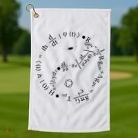 Quantum Mechanics Formula String Theory Maths Universe Golf Towel thumb 1