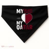 Qatar My Heart My Country USA-Made Doggie Bandana thumb 0