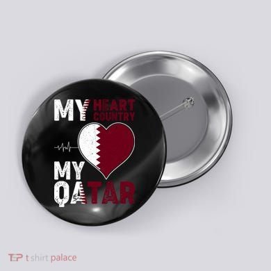 Qatar My Heart My Country Button