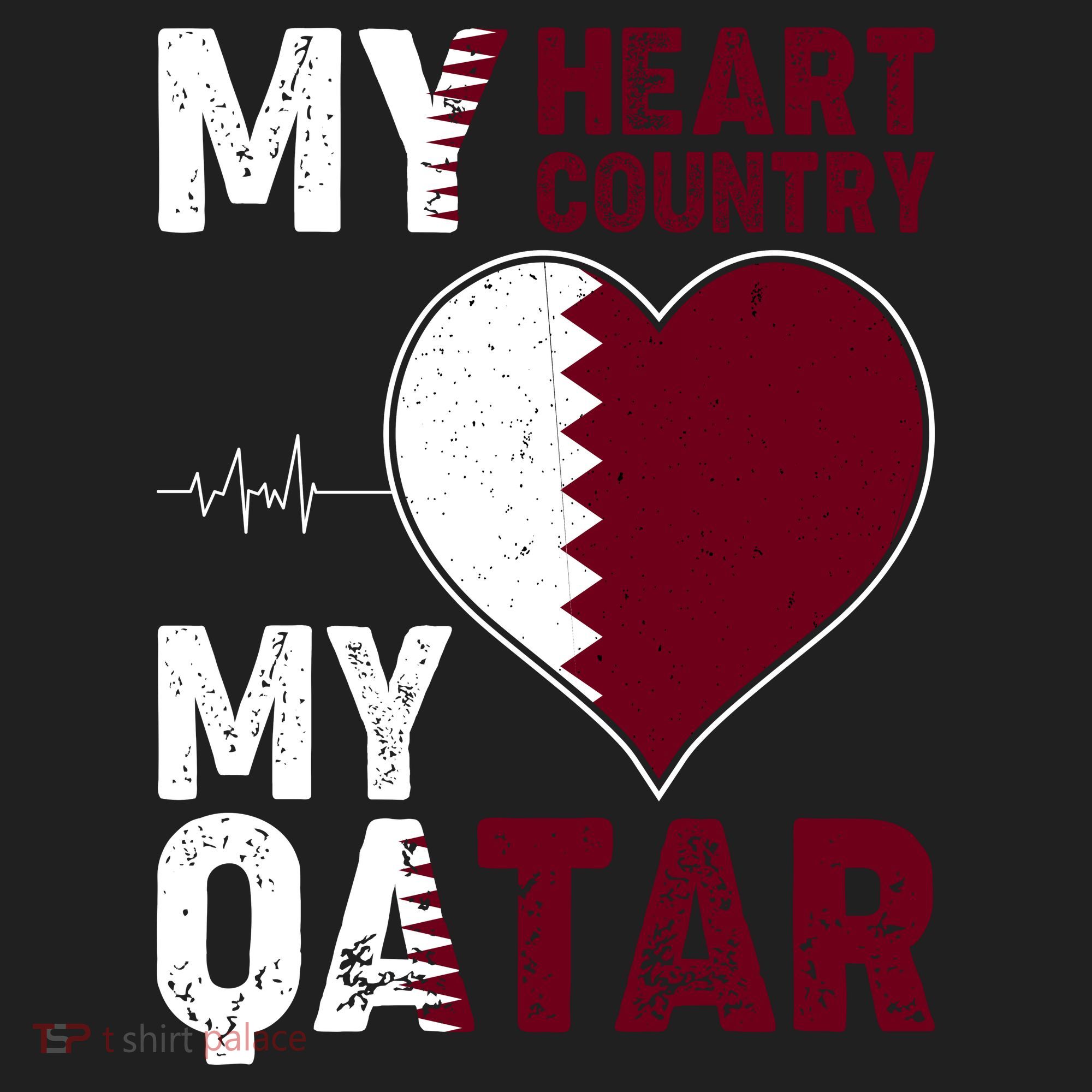 Qatar My Heart My Country Golf Towel