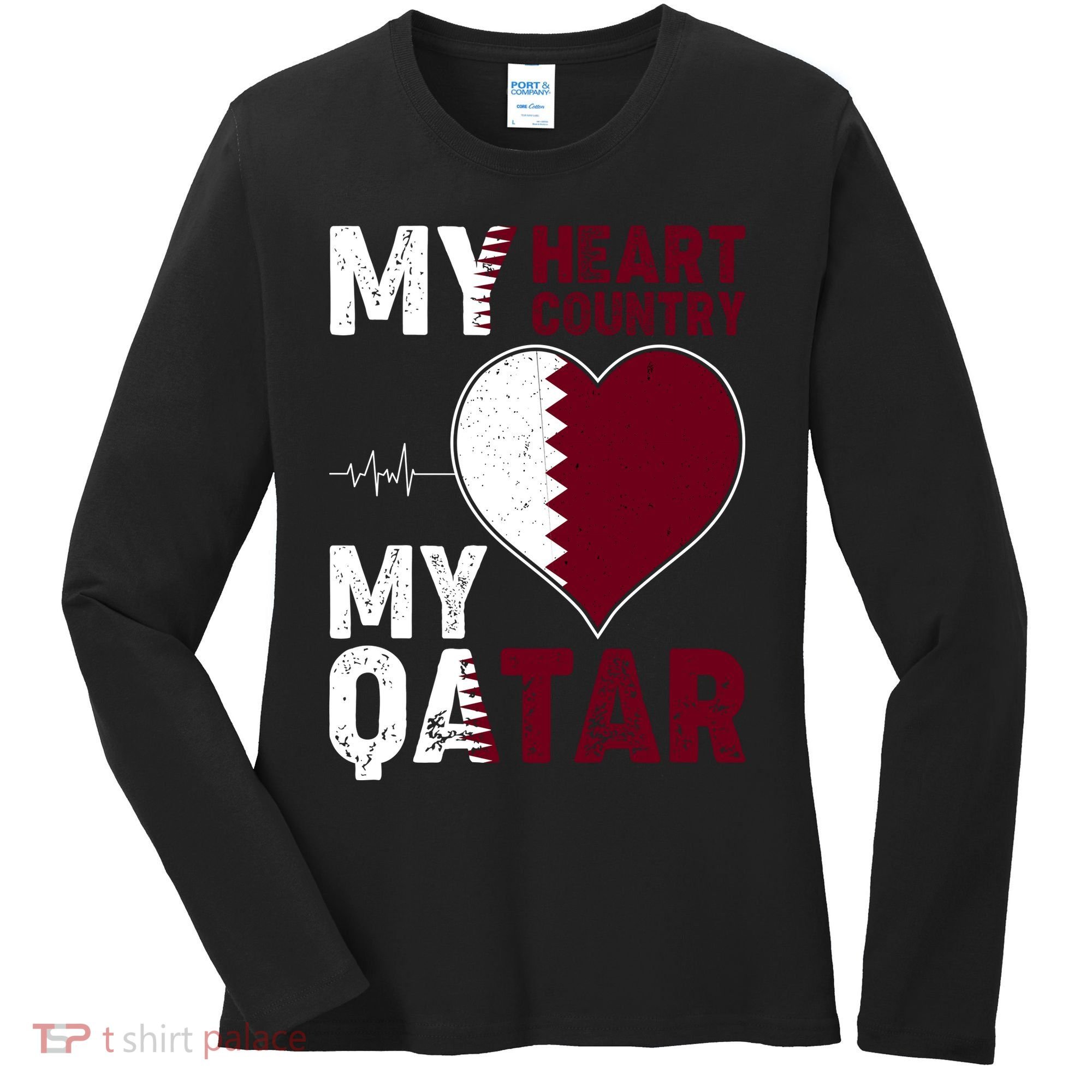 Qatar My Heart My Country Women's Long Sleeve Shirt