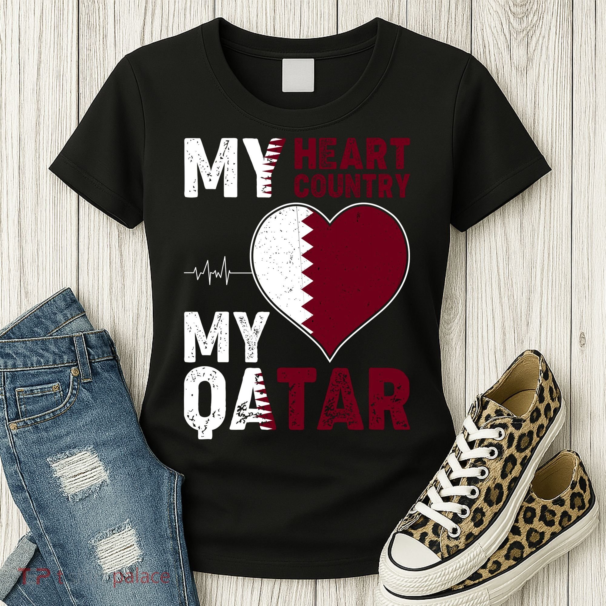 Qatar My Heart My Country Women's T-Shirt