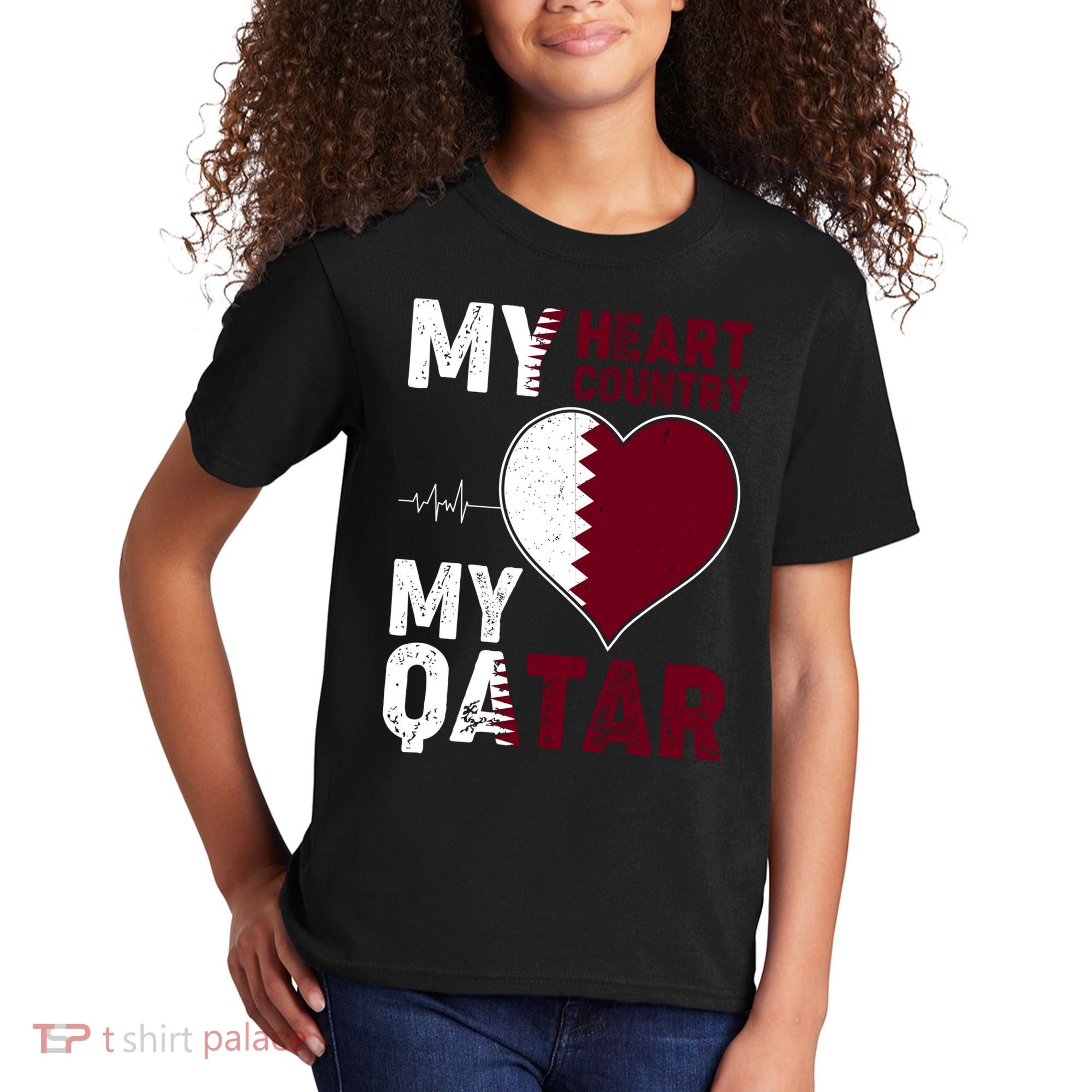 Qatar My Heart My Country Kids T-Shirt