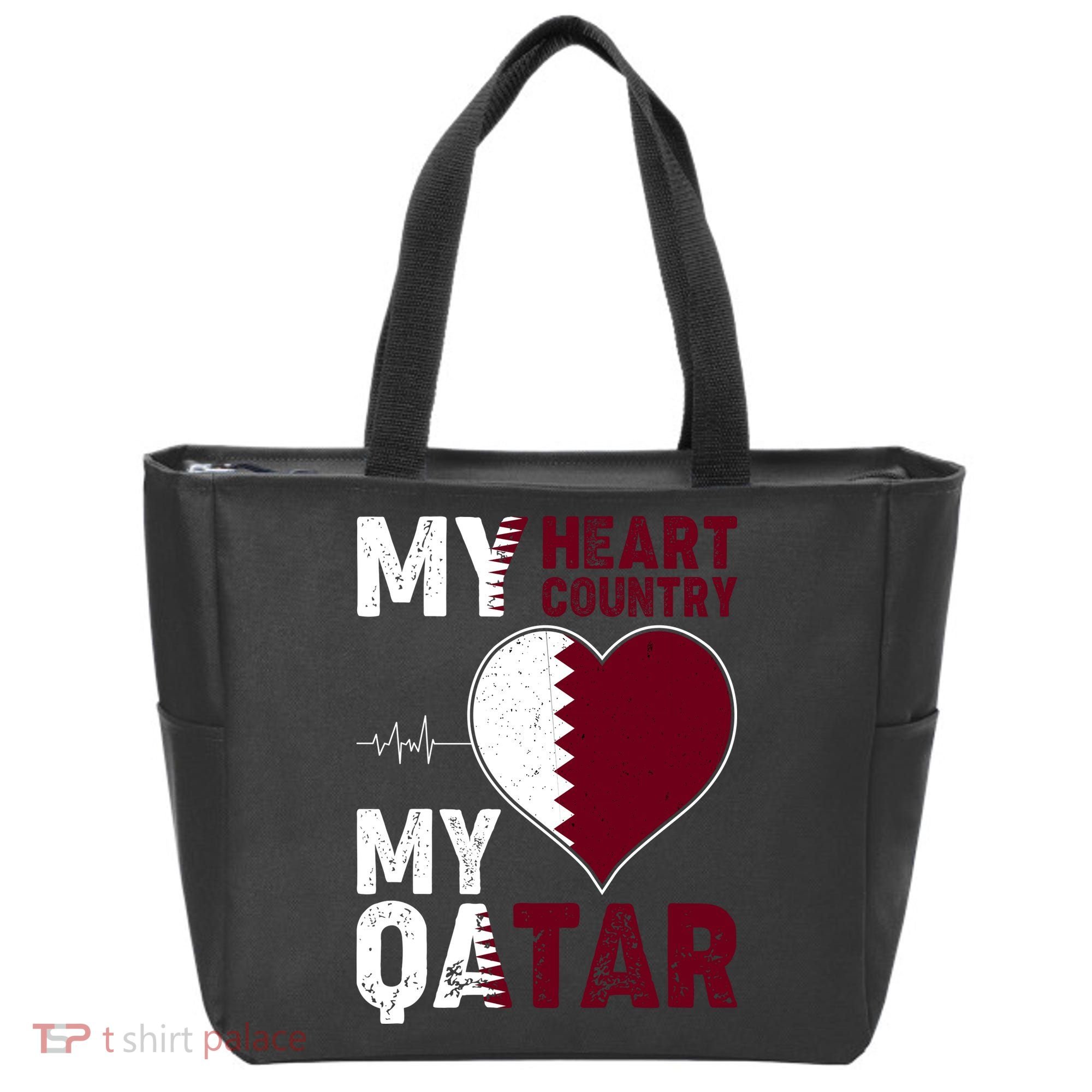 Qatar My Heart My Country Tote Bag
