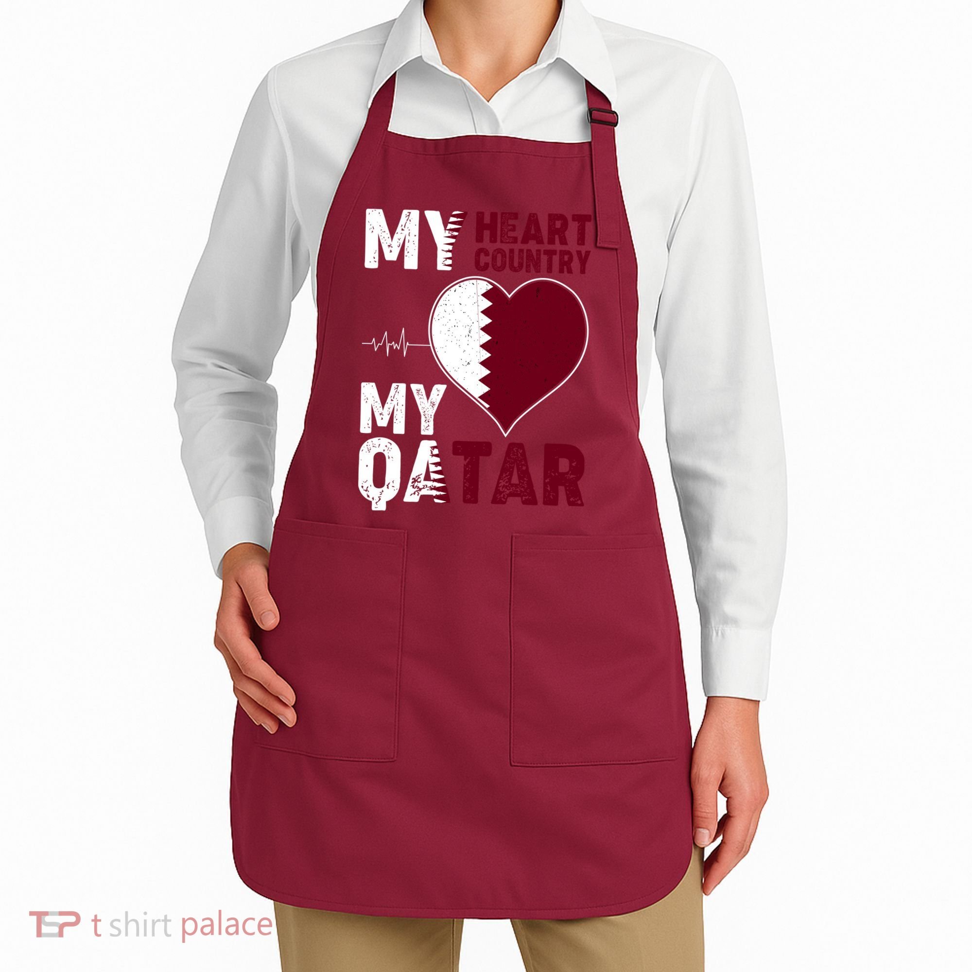 Qatar My Heart My Country Apron