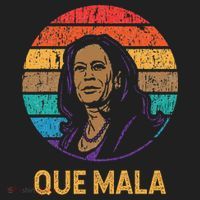 Que Mala Harris Retro Sunset Border Crisis Political Women's Sweatshirt thumb 2