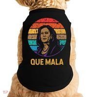Que Mala Harris Retro Sunset Border Crisis Political Doggie Tank thumb 0