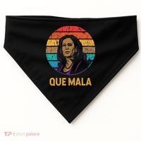 Que Mala Harris Retro Sunset Border Crisis Political USA-Made Doggie Bandana thumb 0