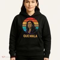 Que Mala Harris Retro Sunset Border Crisis Political Hoodie thumb 5