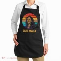 Que Mala Harris Retro Sunset Border Crisis Political Apron thumb 2