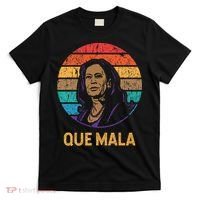Que Mala Harris Retro Sunset Border Crisis Political T-Shirt thumb 0
