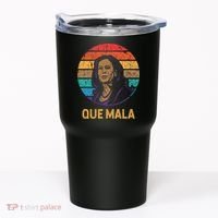 Que Mala Harris Retro Sunset Border Crisis Political Tumbler thumb 0