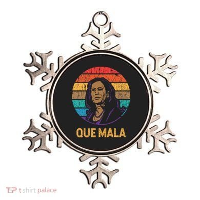 Que Mala Harris Retro Sunset Border Crisis Political Ornament