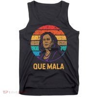 Que Mala Harris Retro Sunset Border Crisis Political Tank Top thumb 0