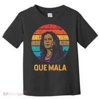 Que Mala Harris Retro Sunset Border Crisis Political Toddler T-Shirt thumb 0