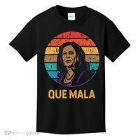 Que Mala Harris Retro Sunset Border Crisis Political Kids T-Shirt thumb 0