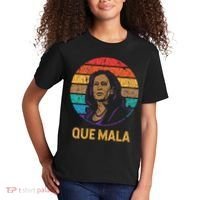 Que Mala Harris Retro Sunset Border Crisis Political Kids T-Shirt thumb 2